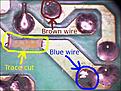 Click image for larger version

Name:	Antec SL-400 5VSB mod trace cut and brown wire and blue wire e.jpg
Views:	74
Size:	231.2 KB
ID:	1914897