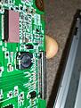 T-Con Front debris behind conector